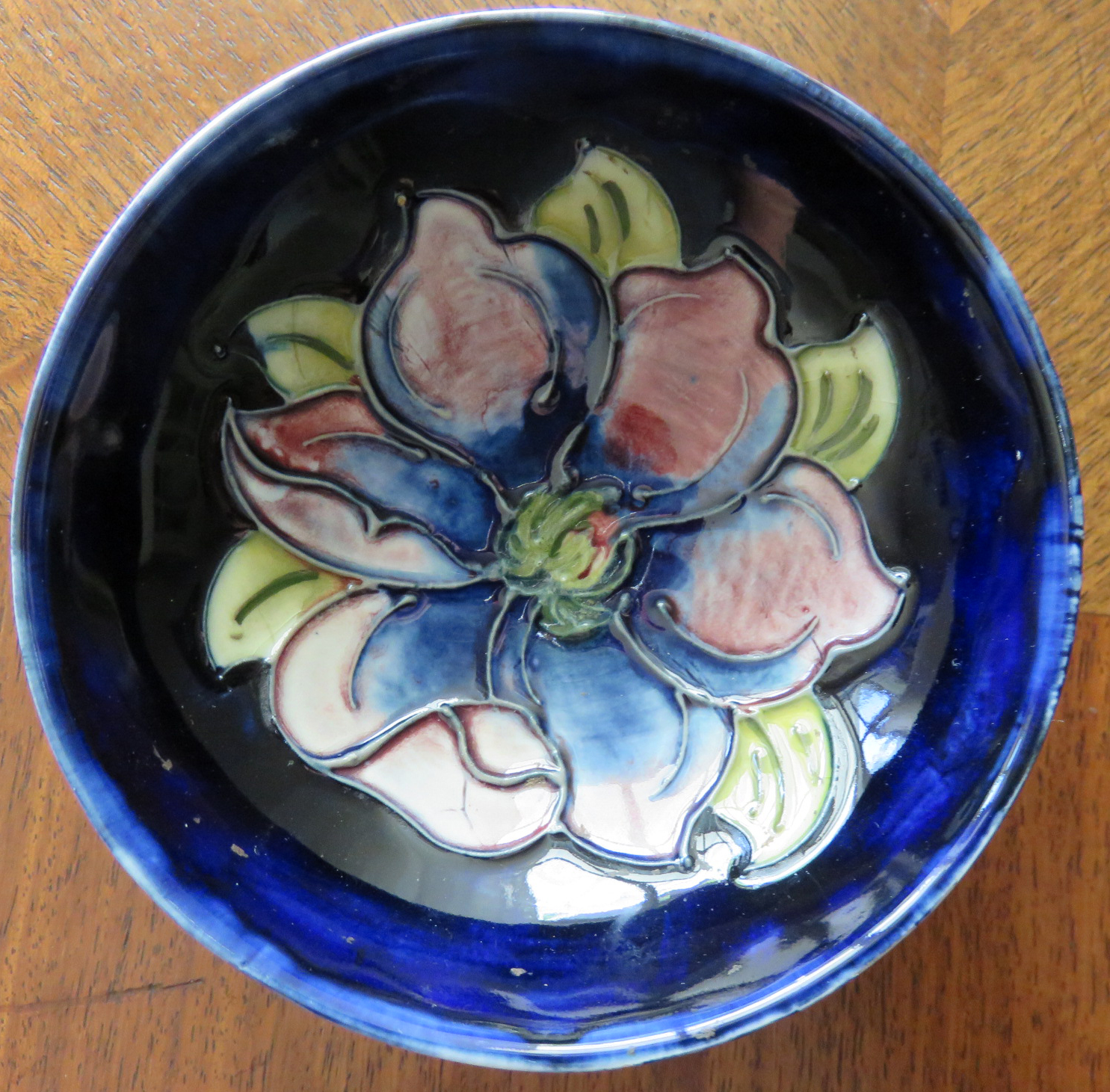 Moorcroft Clematis Cobalt Blue Mini Bowl